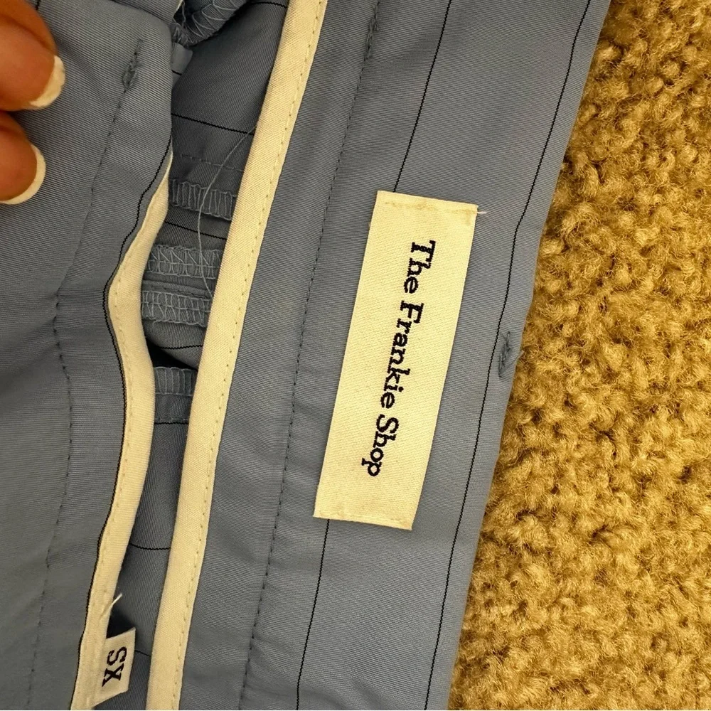 The Frankie Shop Bea Fluid Stripe Suit Pants – Powder Blue size XSmall - Picture 8 of 11